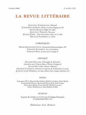 cover image of La Revue Littéraire N°23